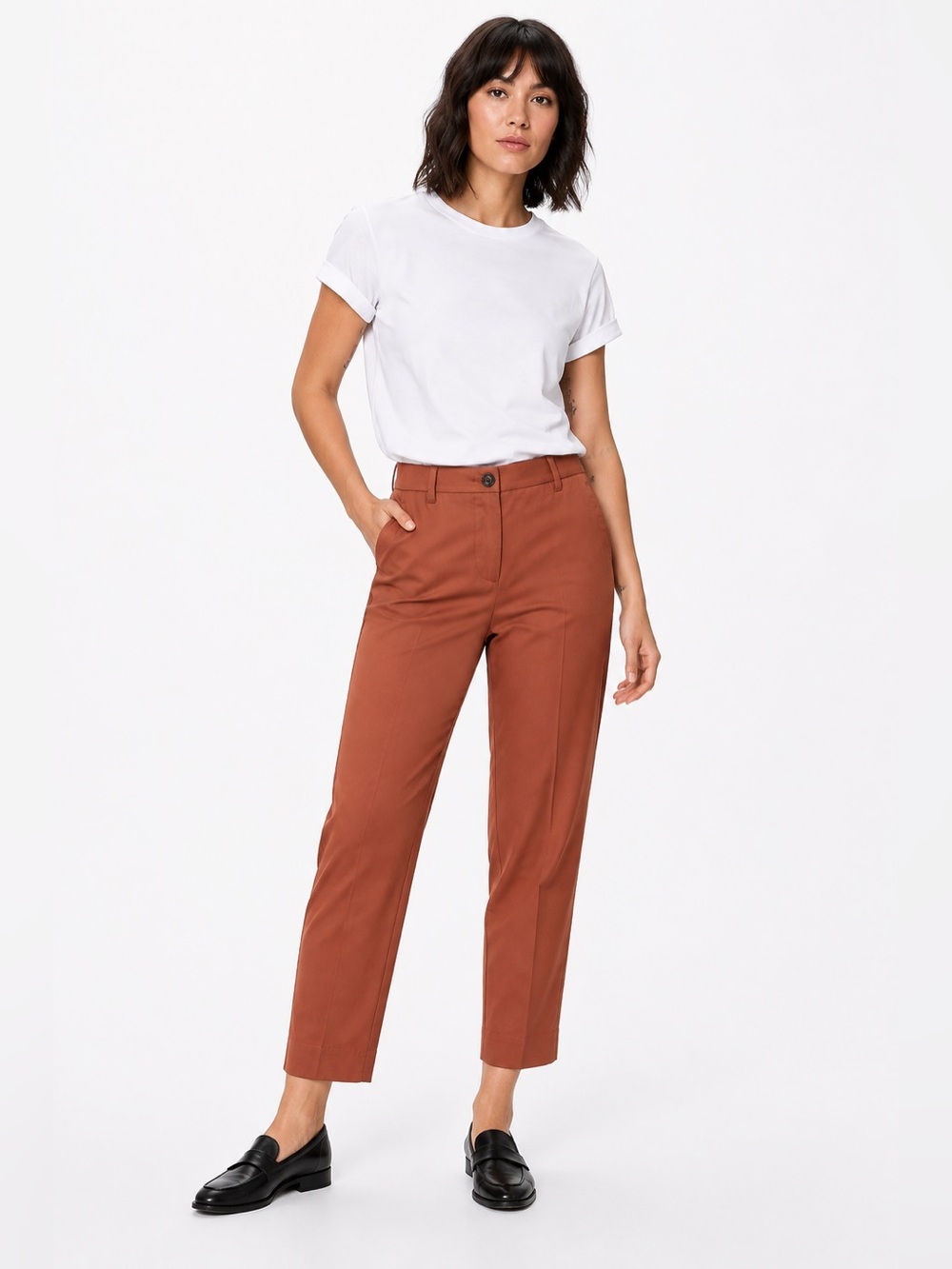 NWT Wildfang The Empower Trouser Size 6 Rust Terracotta Tailored Pants
